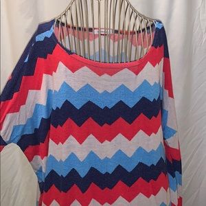 Long sleeve oversized blouse